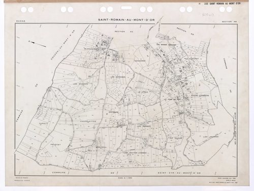 Section AB. Feuille renouvelée pour 1969. 2e édition à jour pour 1979.