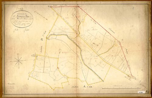 Section A des Arnas, feuille n°2 (parcelles 1-105).
