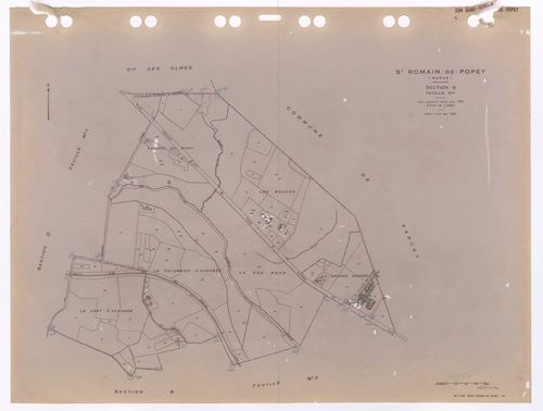 Section A feuille n°1. Plan révisé pour 1951. Edition à jour pour 1983.