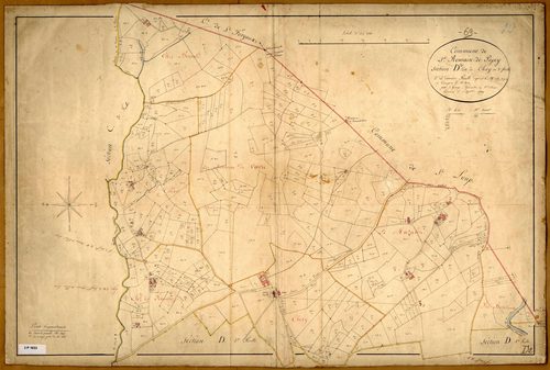Section D dite de Clevy, feuille n°2 (parcelles 459-872).
