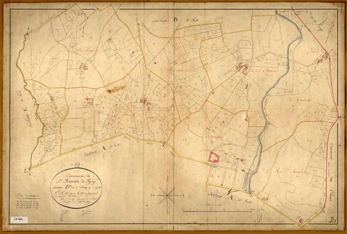 Section D dite de Clevy, feuille n°1 (parcelles 1-458).