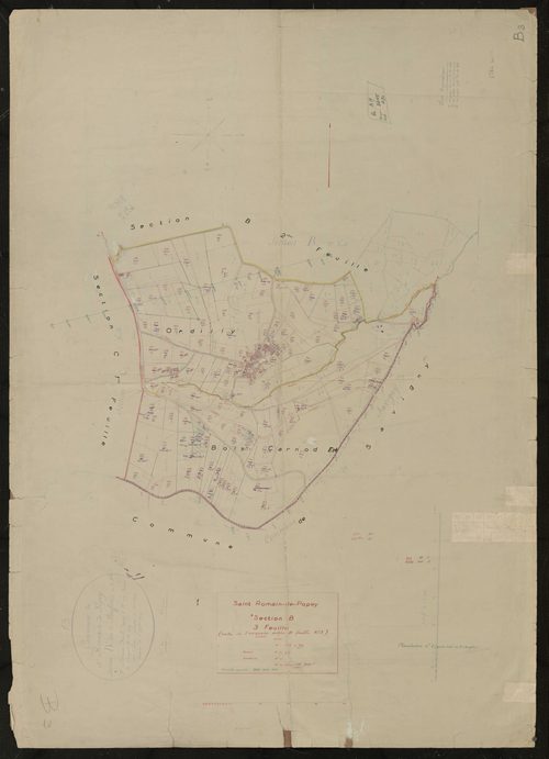 Section B feuille n°3 (partie de l'ancienne section B feuille n°3).
