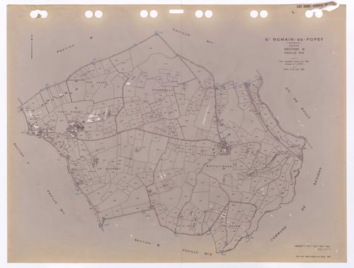 Section B feuille n°2. Plan révisé pour 1951. Edition à jour pour 1983.