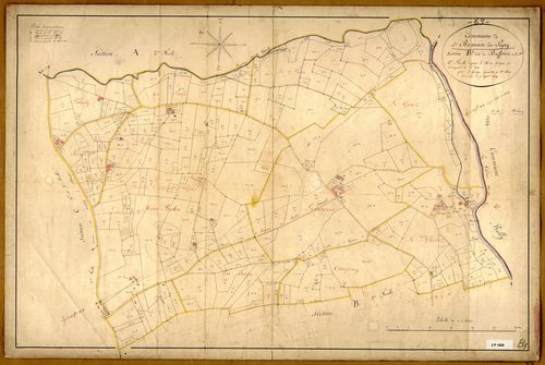 Section B de Buffetière, feuille n°1 (parcelles 1-378).