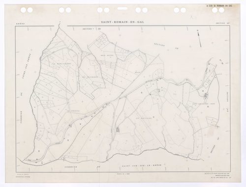 Section AP. Feuille renouvelée pour 1964. Edition à jour pour 1983.