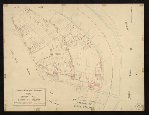 Section AL : parcelles n° 35-42, 47-166. Planchette n°20.