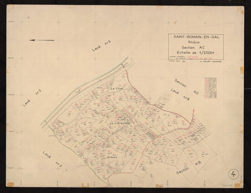 Section AC : parcelles n° 220-357. Planchet n °4.