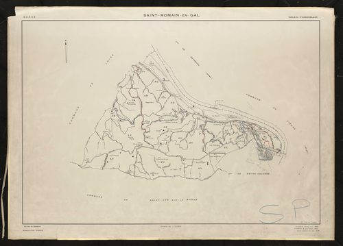 Tableau d'assemblage (TA). Cadastre révisé pour 1964. 2e édition à jour pour 1970.