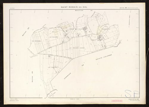 Section ZE. Feuille renouvelée pour 1970, 2e édition à jour pour 1972.