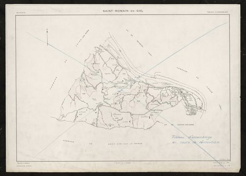 Tableau d'assemblage (TA). Cadastre révisé pour 1964.