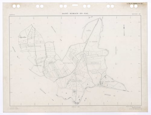 Section AR. Feuille renouvelée pour 1964. Edition à jour pour 1983.