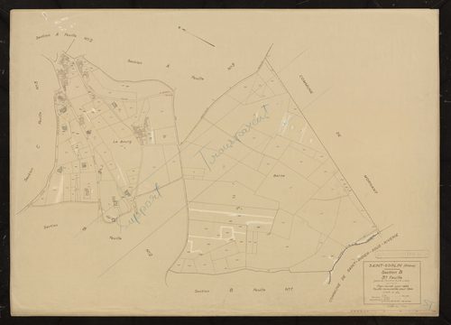 Section B 3e feuille (partie de l'ancienne feuille unique). Plan révisé pour 1932. Feuille renouvelée pour 1944.