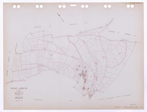 Section D feuille n°1. Feuille révisée pour 1932. Edition à jour pour 1985.