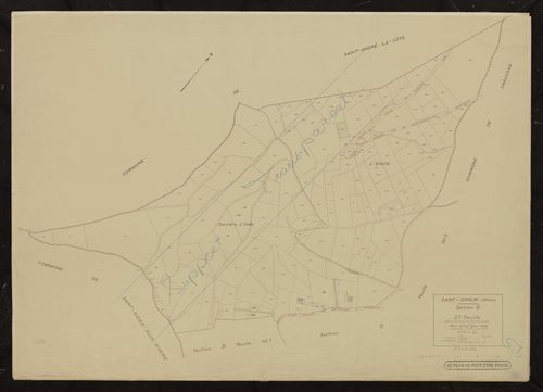 Section D 2e feuille (partie de l'ancienne feuille unique). Plan révisé pour 1932. Feuille renouvelée pour 1942.