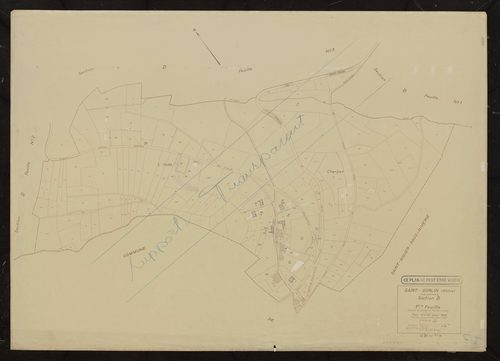 Section D 1ère feuille (partie de l'ancienne feuille unique). Plan révisé pour 1932. Feuille renouvelée pour 1942.