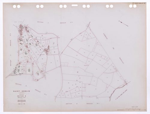 Section B feuille n°3. Feuille révisée pour 1932. Edition à jour pour 1985.