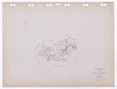 Tableau d'assemblage (TA). Cadastre révisé pour 1932. Edition à jour pour 1985.