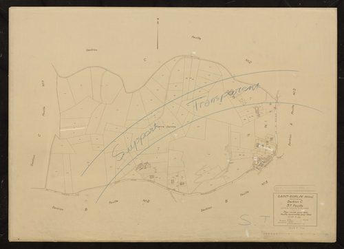 Section C 3e feuille (partie de l'ancienne feuille unique). Plan révisé pour 1932. Feuille renouvelée pour 1944.
