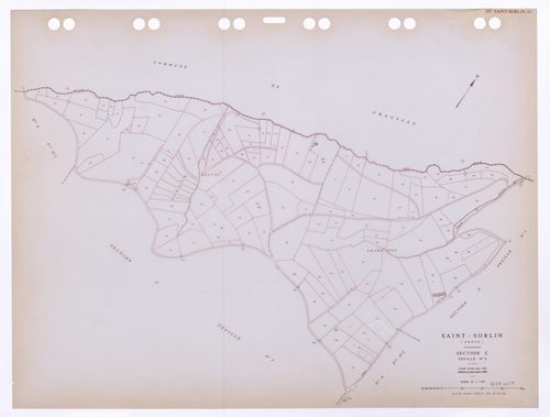 Section C feuille n°2. Feuille révisée pour 1932. Edition à jour pour 1985.