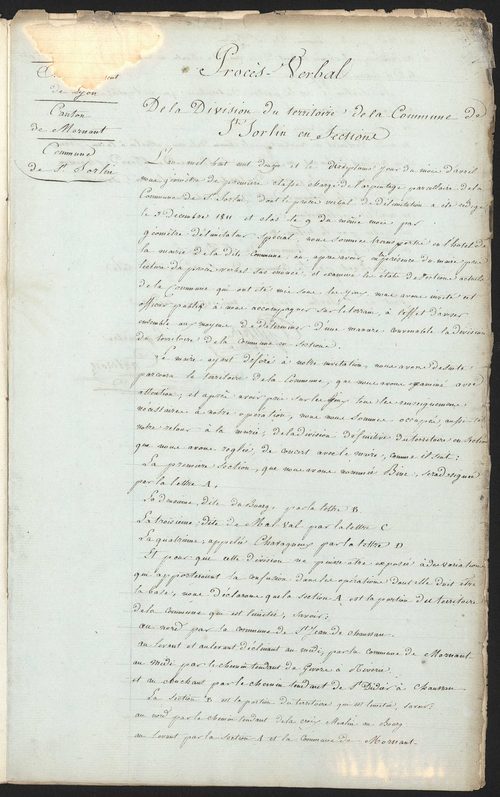 Saint-Sorlin, 3 décembre 1811.