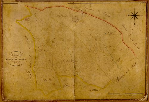 Section B dite du Mazet et de la Contardière, feuille n°1 (parcelles 1-338).