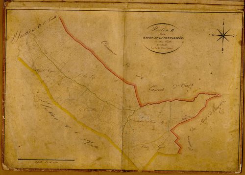 Section B dite du Mazet et de la Contardière, feuille n°2 (parcelles 339-537).