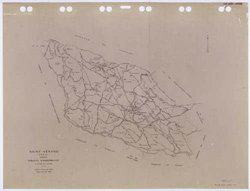 Tableau d'assemblage (TA). Cadastre révisé pour 1967. Edition à jour pour 1983.