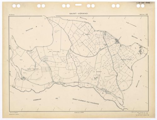 Section AM. Feuille renouvelée pour 1967. Edition à jour pour 1983.
