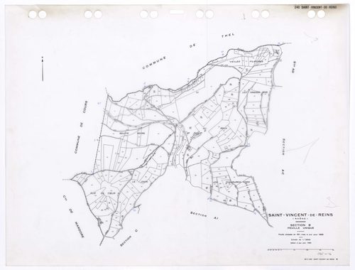Section B feuille unique. Feuille dressée en 1811 mise à jour pour 1968. Edition à jour pour 1985.