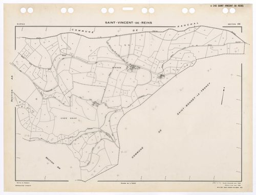 Section AE. Feuille renouvelée pour 1968. Edition à jour pour 1985.