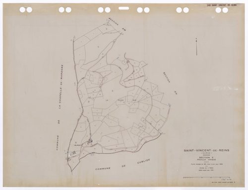 Section E feuille unique. Feuille dressée en 1811 mise à jour pour 1968. Edition à jour pour 1985.