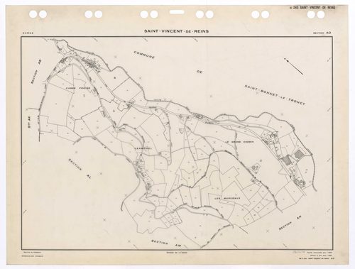 Section AO. Feuille renouvelée pour 1968. Edition à jour pour 1985.