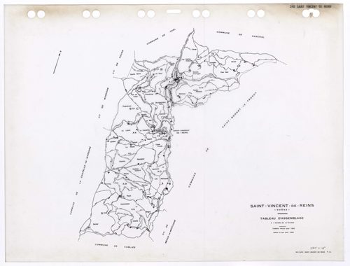 Tableau d'assemblage (TA). Cadastre rénové pour 1968. Edition à jour pour 1985.