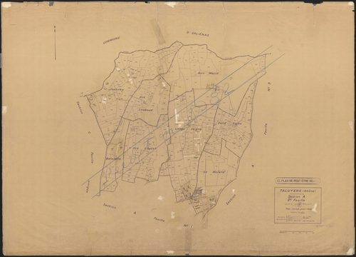 Section A 2e feuille (partie de l'ancienne 1ère feuille). Plan révisé pour 1936. Réédité pour 1982.