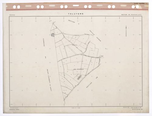 Section ZA. Feuille renouvelée pour 1983. Remembrement partiel.