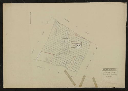 Section A dite de Champagne 2e feuille. Plan révisé pour 1942. Remembrée en section ZB.
