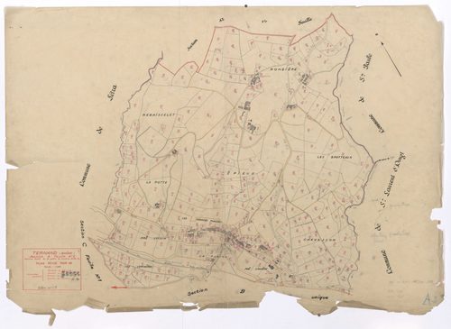 Section A 2e feuille (ancienne feuille A2 et partie de l'ancienne feuille C1).