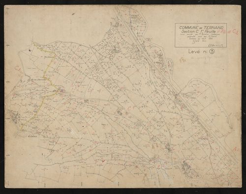 Section C 1ère feuille. Levé effectué en août 1951 : planchette n°3.