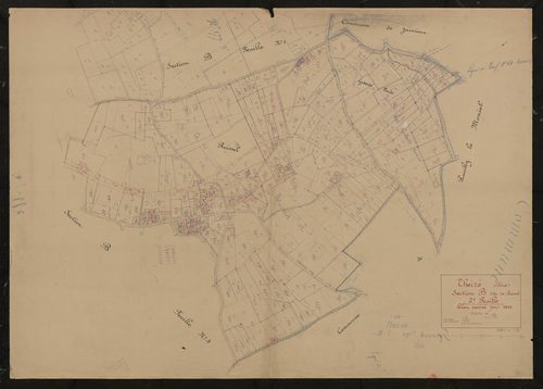 Section B dite de Ruissel 2e feuille (partie de l'ancienne 1ère feuille). Plan révisé pour 1937.