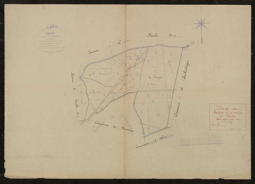 Section C dite de Merloux 3e feuille. Plan révisé pour 1937.
