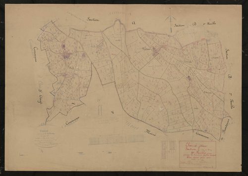 Section E dite de Bussy feuille unique (partie de l'ancienne feuille unique). Plan révisé pour 1936.