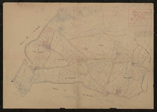 Section D 2e feuille (partie de l'ancienne feuille unique). Plan révisé pour 1936.