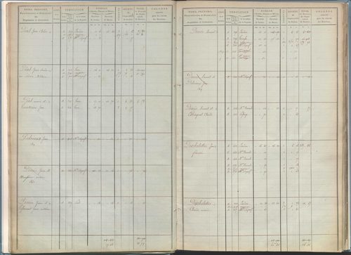 État de sections et matrice de rôle de la contribution foncière.