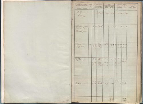 État de sections et matrice de rôle de la contribution foncière.