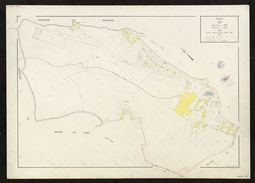 Section AK. Feuille refaite pour 1967.
