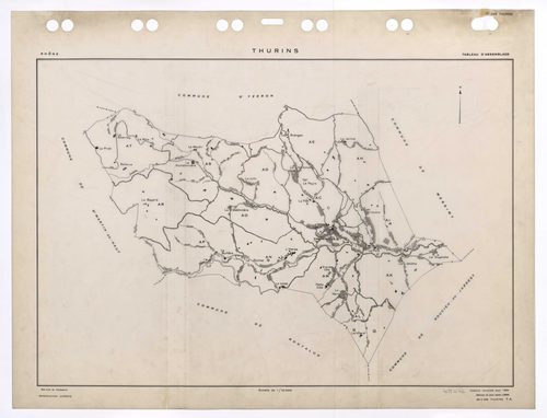 Tableau d'assemblage (TA). Cadastre renouvelé pour 1960. Edition à jour pour 1985.