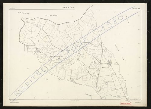 Section AE. Feuille renouvelée pour 1960. Réédition pour 1980.