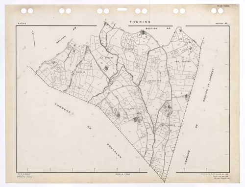 Section AL. Feuille renouvelée pour 1960. édition à jour pour 1985.
