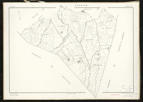 Section AL. Feuille renouvelée pour 1960. 2e édition à jour pour 1980.