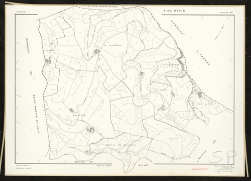 Section AT. Feuille renouvelée pour 1960. 2e édition à jour pour 1980.